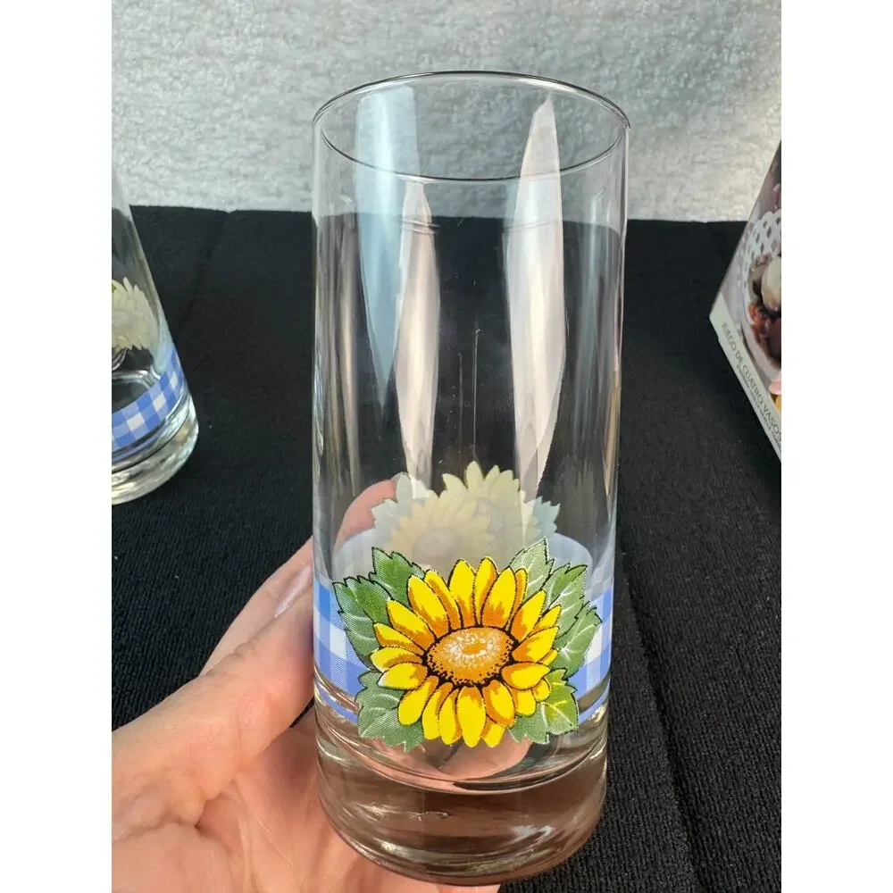 Corelle Impressions Sunsations 16 oz Glasses Set of 4 Glassware - New Old Stock